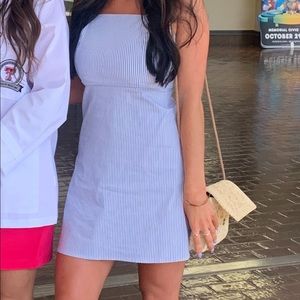 Pin stripe mini dress